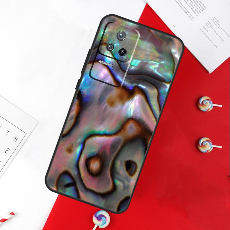 Abalone Sea Shell Texture Cover For Xiaomi 13T 11T 12T 14T Pro 13 14 15 Ultra POCO X7 Pro X3 X5 X6 F5 F6 M6 Pro Case