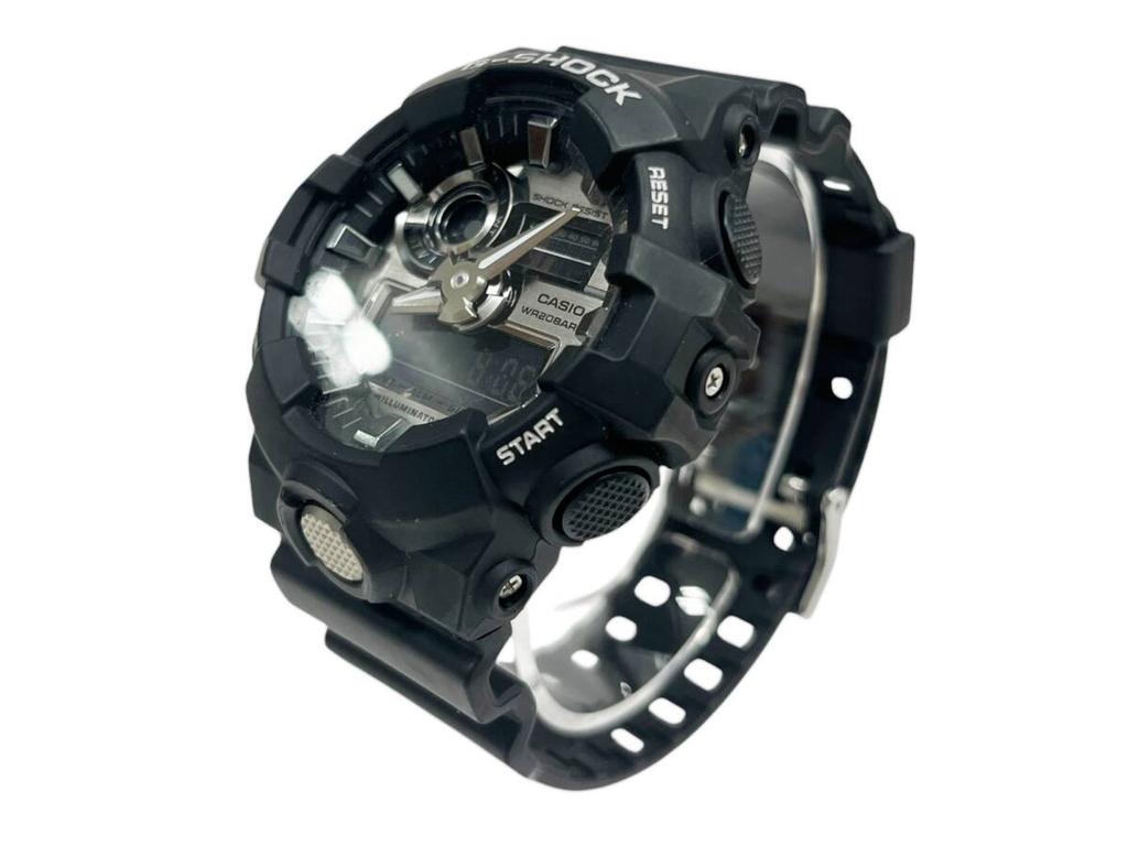 CASIO Quartz Watch with Full Auto G-SHOCK GA-710 Analog-Digital Calendar, Black, Men's/028
