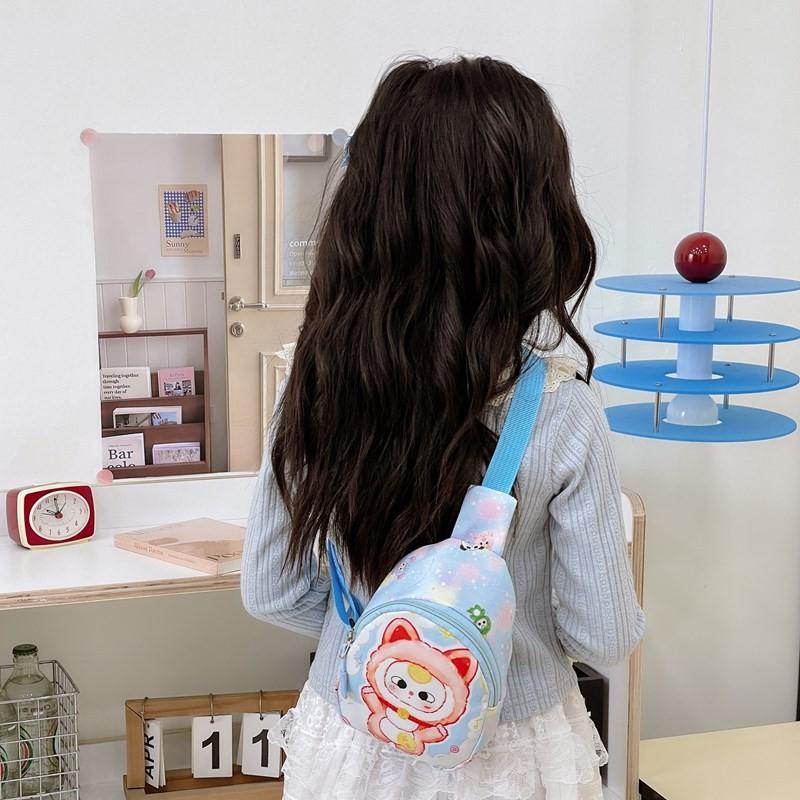 Baby Three Printed Children Shoulder Crossbody Chest Bag Outdoor Cartoon Wallet