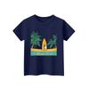 Maglietta a maniche corte con scollo a V per bambini, con stampa animalier, casual, da indossare tutti i giorni