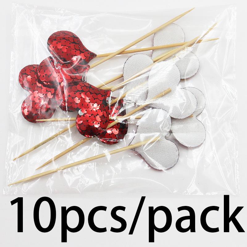 (10 Pcs/pack)4.8x13cm Love Sparkle Signature Storyboard Decoration Wedding Cake  Handmade DIY