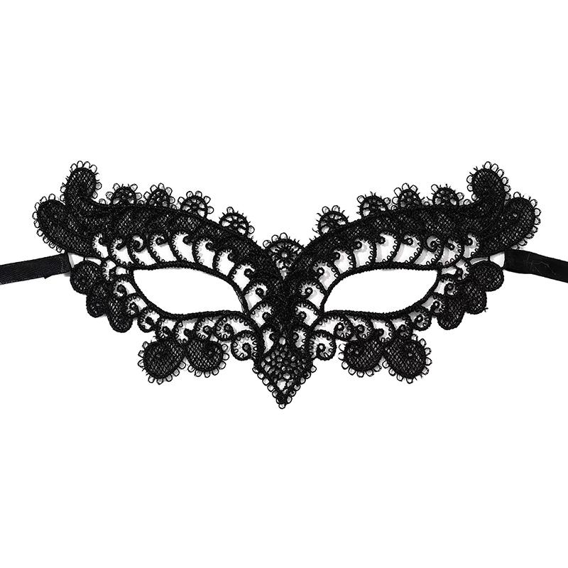 Black Sexy Lingerie Lace Mask Half-face Cosplay Party Fun Cute Face Eye Mask