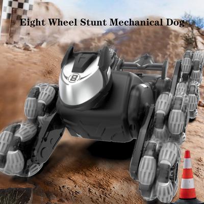 2.4Ghz 8 Wheel Stunt Mechanical Dog RC Cars With Music Double-Sided Driving 4WD Drift RC Stunt Mechanical Robots Dog Toys Gifts For Kids