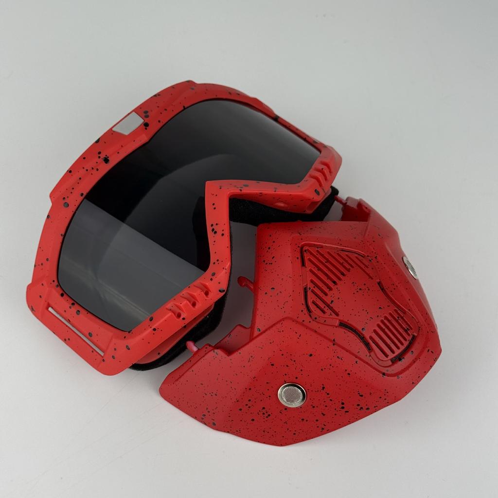 Maska do jazdy na motocyklu, gogle narciarskie, kask, odpinane gogle dla mężczyzn i kobiet Ochrona UV400Przed wiatrem i piaskiem Wizjer kasku