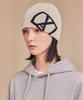 Bajal Va Square Jacquard Beanie Warm Grey