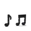 2Pcs Black Music Note Shaped Sealing Clip Coffee and Tea Leaf Pack Moisture-proof Fresh-keeping Clip Anti-slip Dry Clothes Pegs