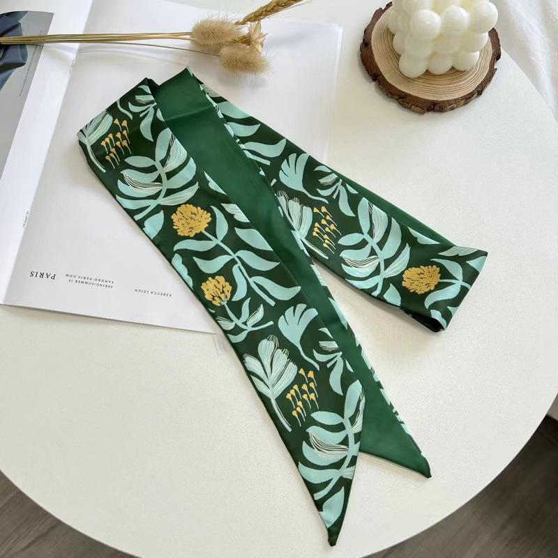 Korean Style Silk Scarf and Hairband Set - Versatile Women's Accessory for Summer