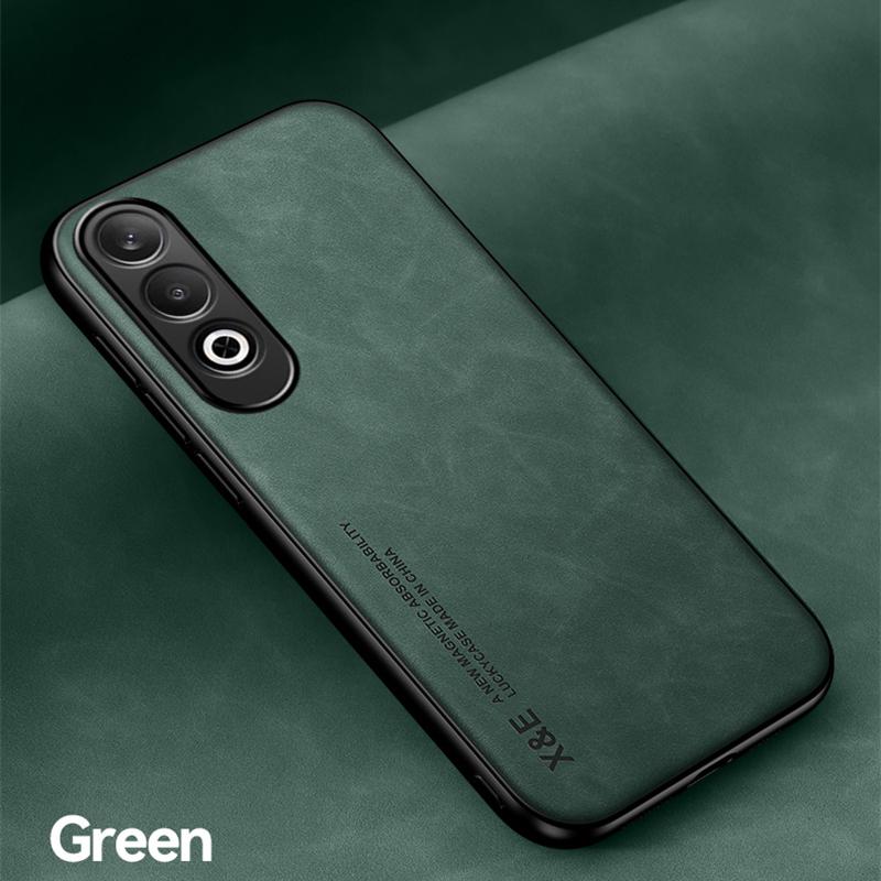 

Ударопрочный чехол для OPPO A80 5G A3 Pro K12x A60 4G защитный чехол встроенный магнитный присоска автомобильный держатель Coque Funda Capa For OPPO A80 5G зелёный