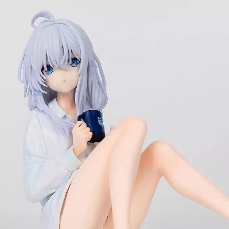 In Stock The Journey Of Elaina 11cm Pajama Sitting Anime Girl Figure Collectible Decor Model Birthday Surprise Gift