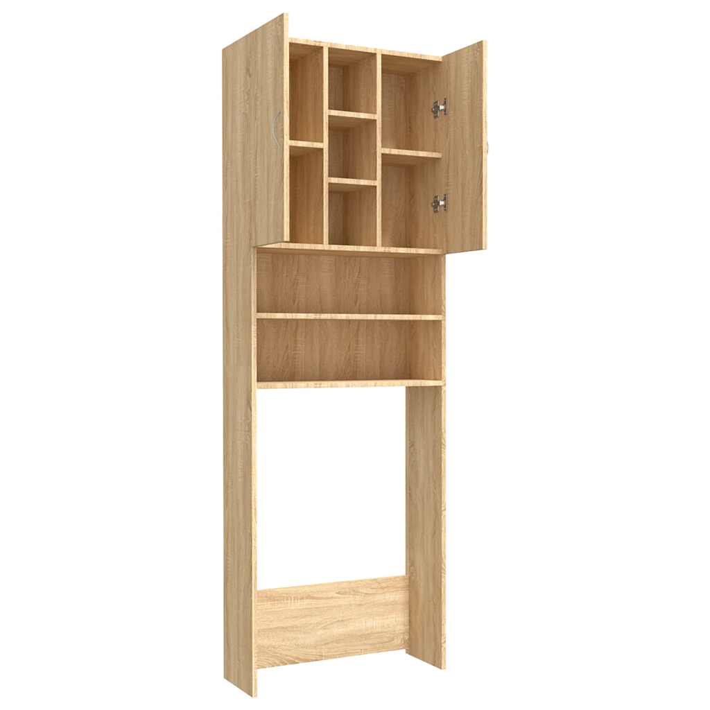 Washing Machine Cabinet In Sonoma Oak 64 X 25.5 X 190 Cm