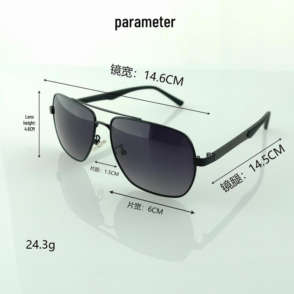 High-End Trendy Polarized Metal Sunglasses 8691# - Slim Square Fashion for Travel