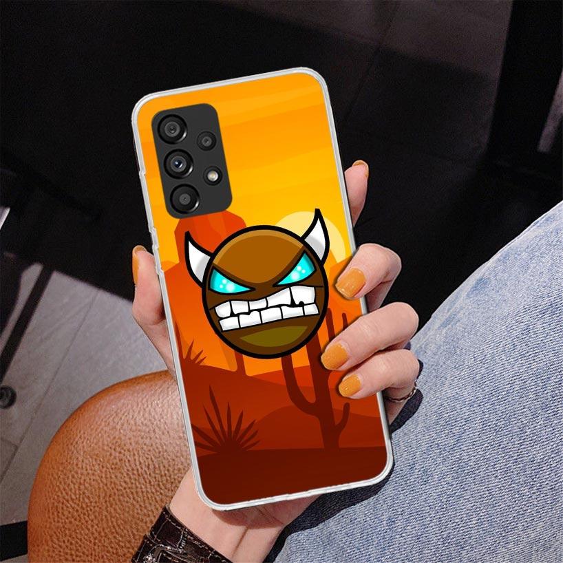 Geometry Dash Game Phone Case For Samsung Galaxy A17 A16 A15 A14 A13 A57 A56 A55 A54 A53 A37 A36 A35 A34 A33 A26 A25 A24 A23 Gal