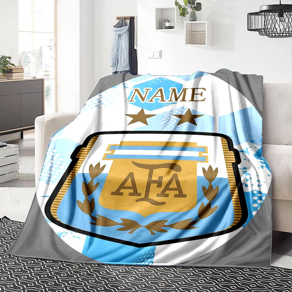 Custom Name German Flag Crest blanket for Couch & Bed, Plush Cozy Fuzzy Blanket Super Soft & Warm Blankets for Fall and Winter. 0908221