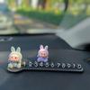 Labubu Temporary Parking Phone Sign Cute Labubu Car Moving Phone Sign Car Interior Decoration Ornament