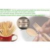 100% Bamboo Heavy Duty Disposable Cutlery [100PK:40 Fork 40 Spoon 20 Knife] Eco Friendly Natural Compostable Biodegradable Uten
