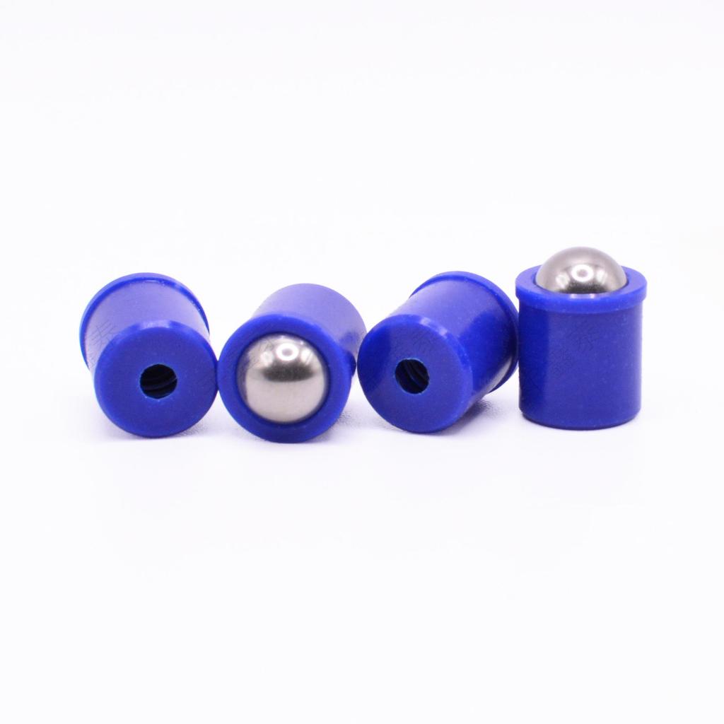 Press-in Blue Plastic Steel Positioning Bead Nylon Bump Polyoxymethylene Resin Spring Plunger with Glass Bead
