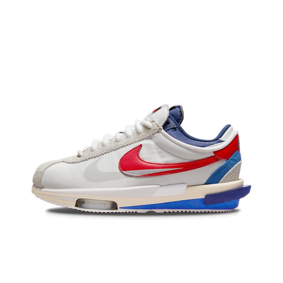 

кроссовки Sacai x Nike Zoom Cortez SP White University Red Blue DQ0581-100