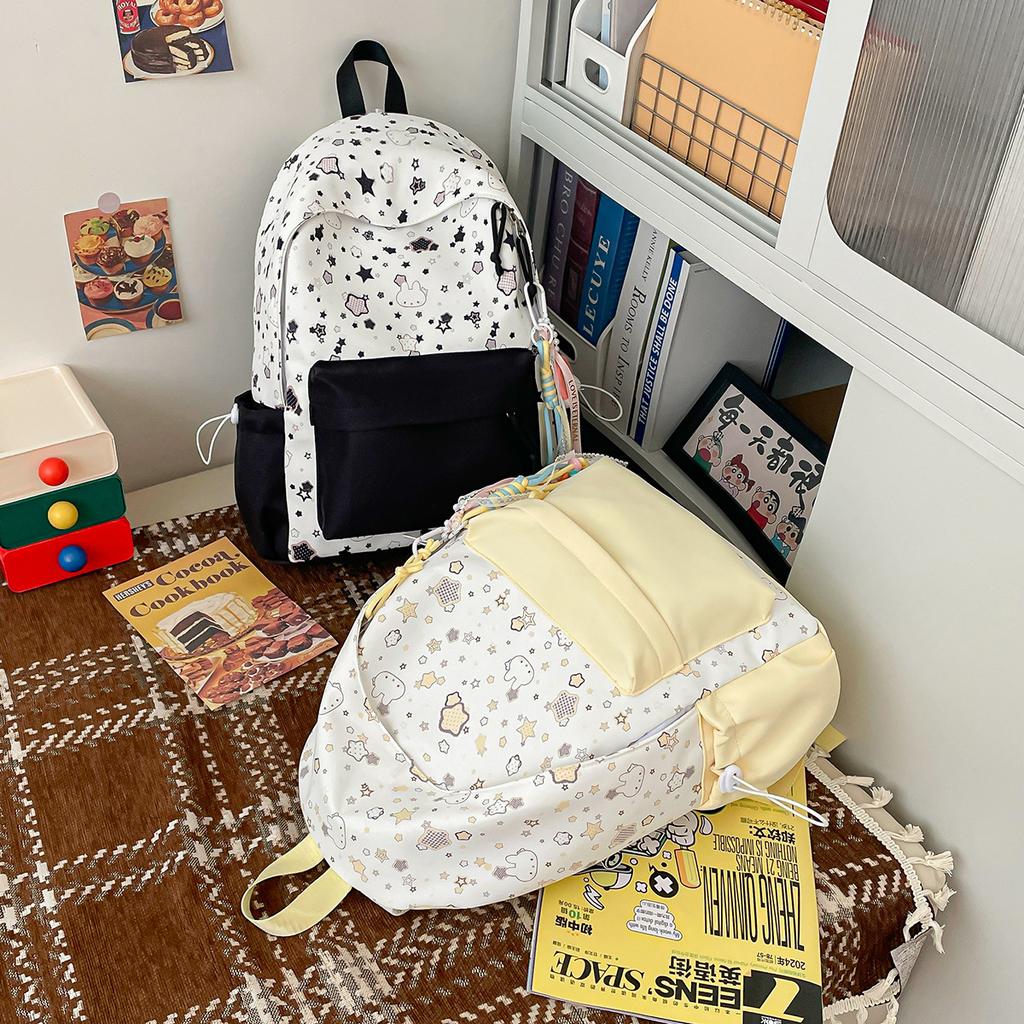 Schoolbag new high-value Japanese fresh and sweet literary and cute cartoon backpack junior high school students lightweight travel backpack