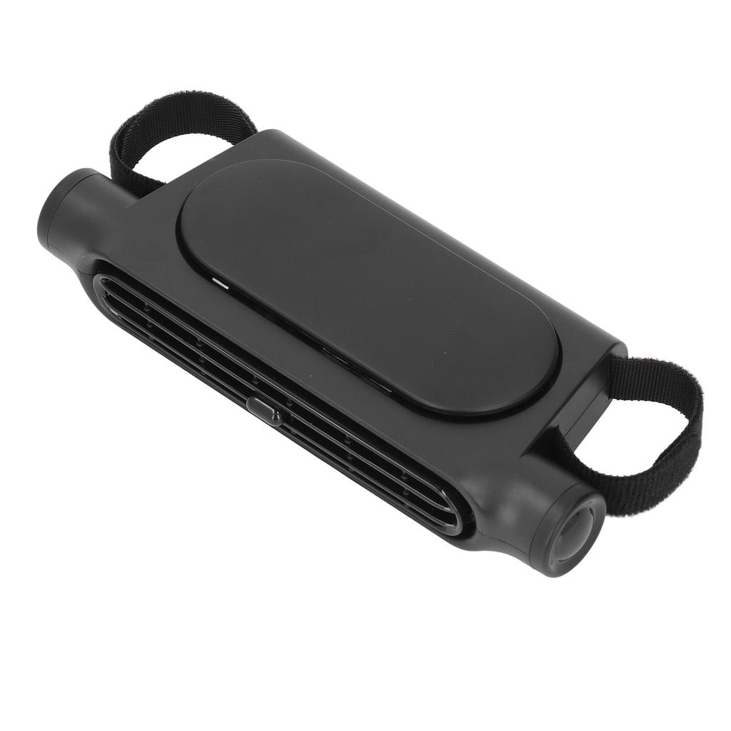 Car Seat Cooling Fan USB Plug in Leafless Space Saving 3 Wind Speeds Portable Backseat Car Fan for Vehicle Van Black