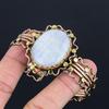 Rainbow Moonstone Handmade Gemstone Bracelet, 999 Copper Wire Wrapped Antique Jewelry Bracelet, For Engagement Gift