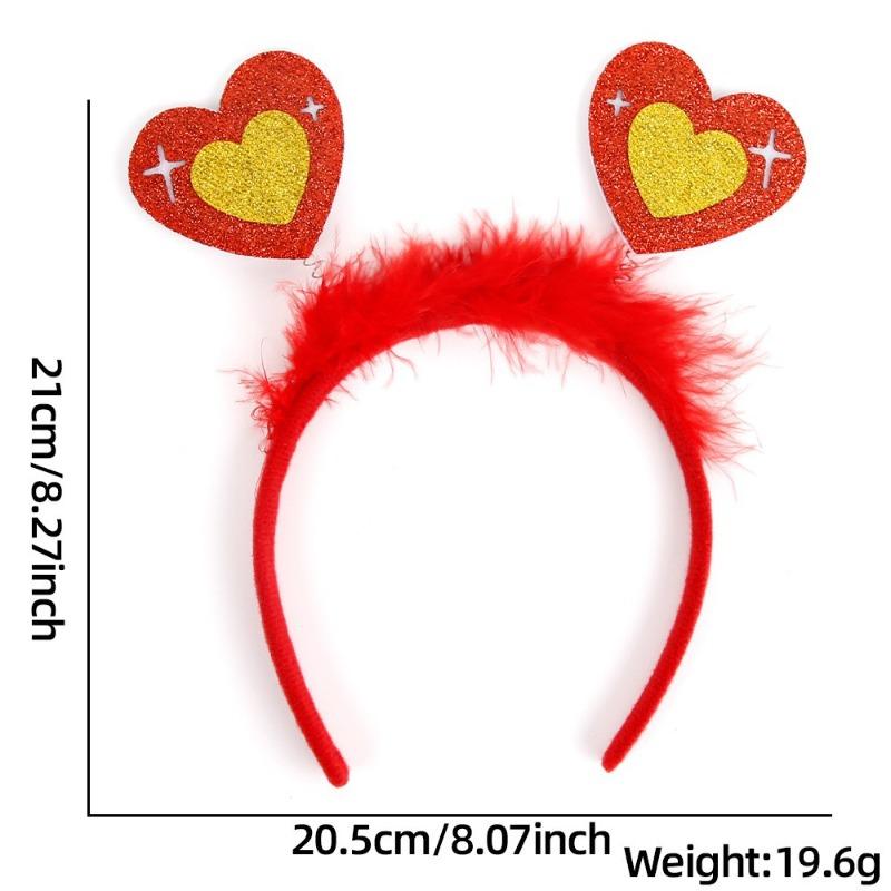 1 Valentine's Day Love Themed Headband for Valentine's Day Party Romantic Outfit with Love Elements and Diverse Design Styles