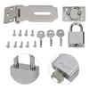 Lock Gate Bolt Door Clasp Sliver Staple Gate Door Lock Burglar Proof Door Lock Easy Install Shed Latch Padlock