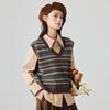 Inman Women's Retro Striped Knit Sweater Vest