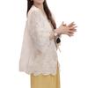 Spot Quick Hair Korean Lace Jacquard Embroidered Seven-quarter-sleeved Shirt Summer Commuting Loose and Chic Sunscreen Shirt