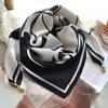 Chic Autumn/Winter Silk Scarf with Magnetic Golden Ball Clasp – Korean Style Neck Warmer