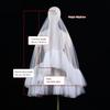 Romantics Short White Veil Light Weight Bride Breathable Veil Adjustable Veils Unique Fashion Accessories