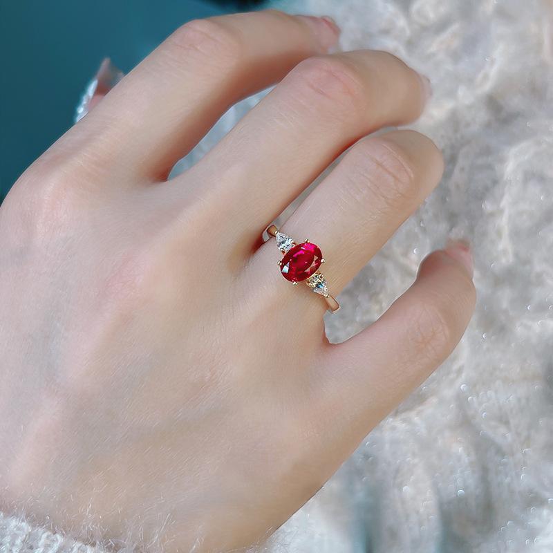 Women Fashion Ring Engagement Wedding Band Rings for Women Bridal Gemstones Finger Jewelry Gift