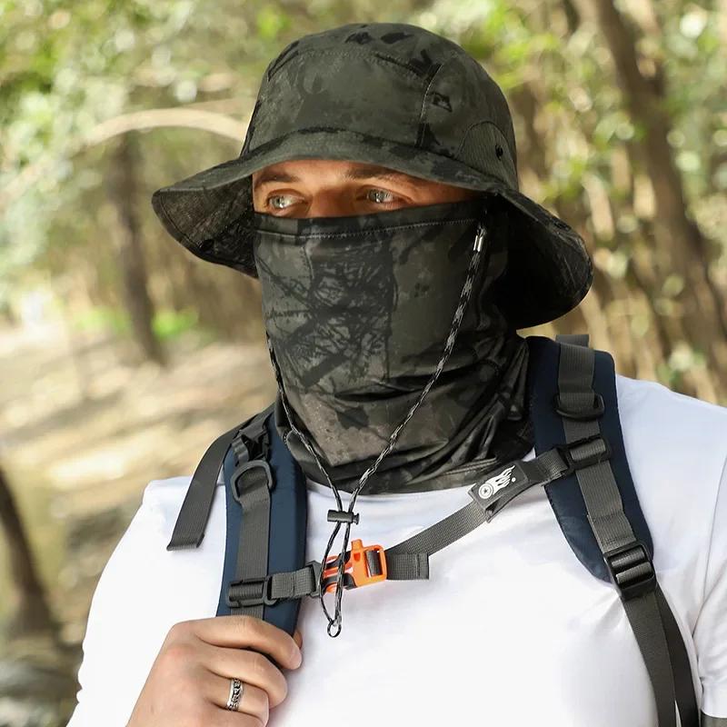 60-65cm XXL Big Head Hat Men Lightweight Sunscreen Quick-drying Sun Bucket Hats Summer Outdoor Jungle Fisherman Cap 2025