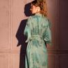 Vestaglia Jacquard da Donna Lusso Leggero: Accappatoio Lungo Primavera/Autunno, Raso di Seta Ghiacciata, Sensazione di Lusso, Accappatoio Singolo, Gonna da Bagno Pronta per l'Estate.