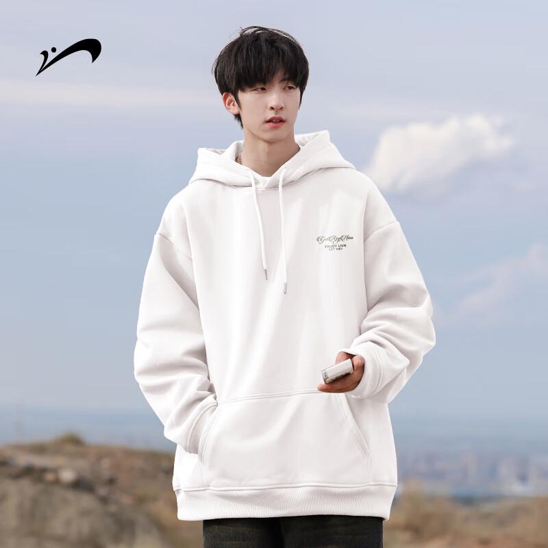 Guirenniao Unisex Loose Hooded Pullover Sweatshirt