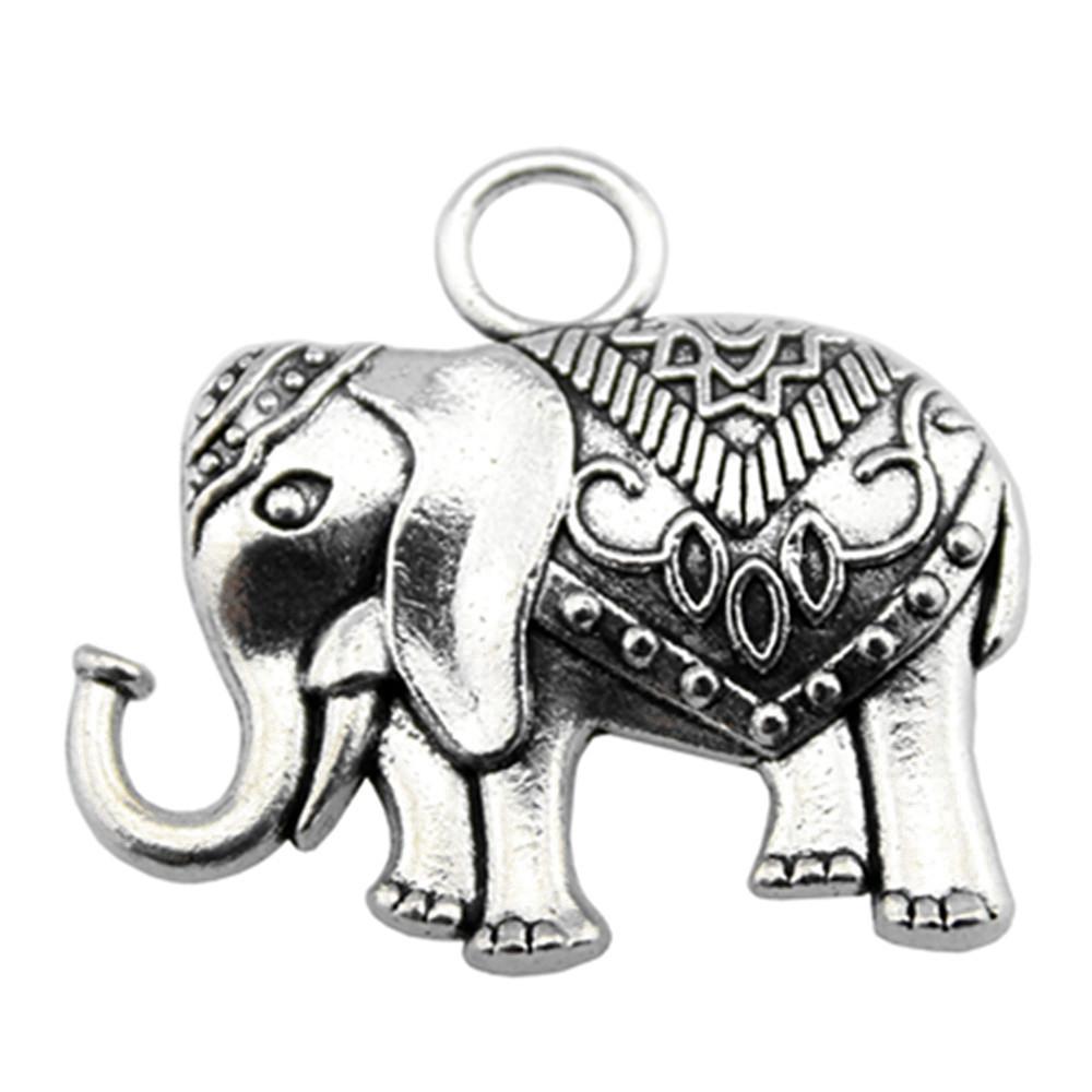Retro Elephant Charms Alloy Animal Pendants For Jewelry Making Handmade Supplies