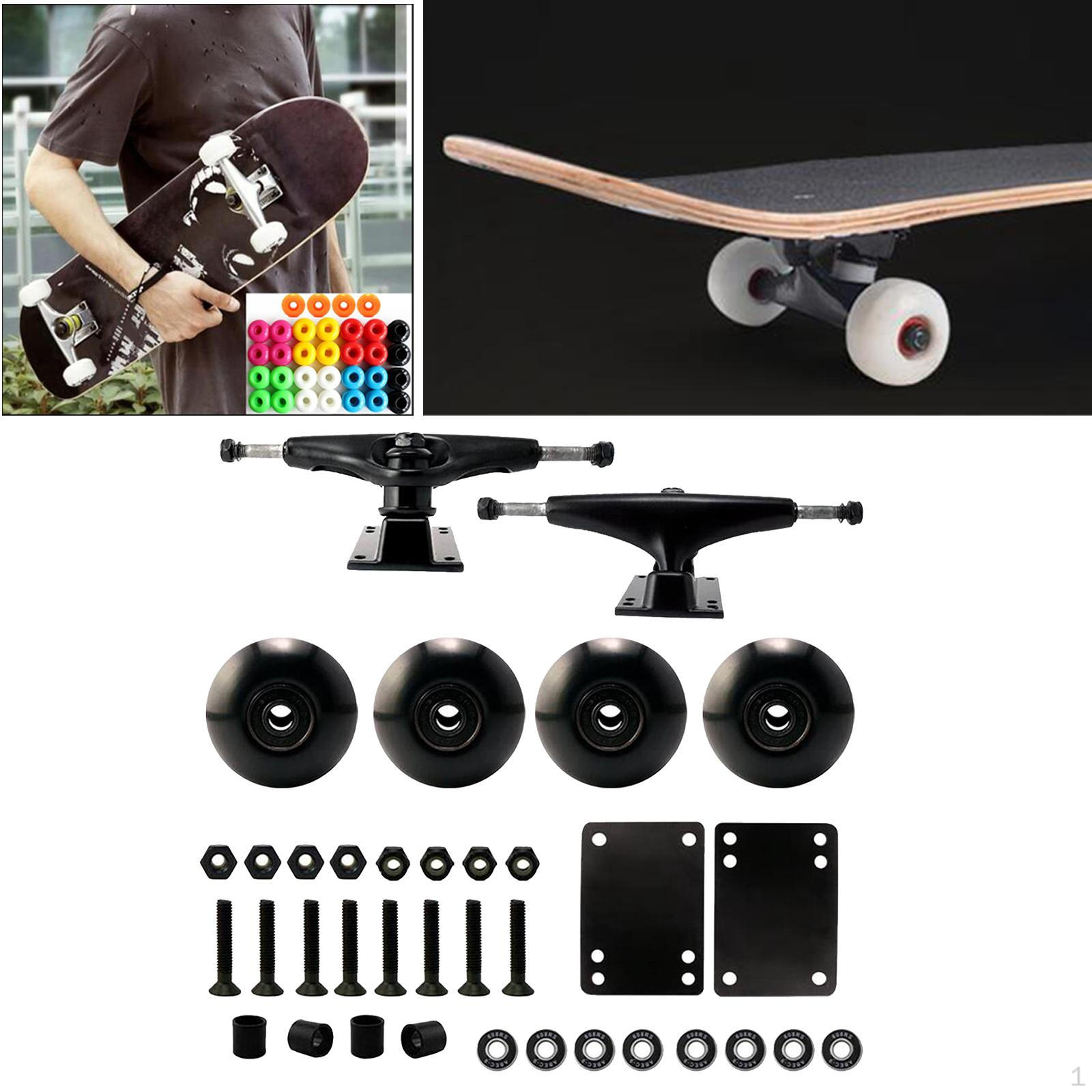 Premium Skateboard Trucks And Bundle Black wheels