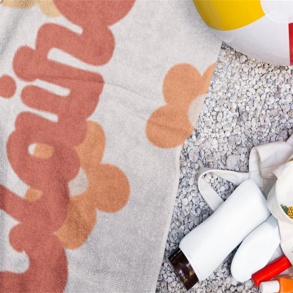 Retro 70's Style Custom Name Towel,Personalized Vintage Pool Towel,Groovy Birthday Vacation Gift, Gift for Her,Bestfriend,Bachel