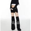 Women's Flared Leg Warmers Girls 80s Harajuku Punk Knee Highs Leg Socks Preppy Stockings Gotik Clothes Streetwears