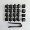 20Pcs 17mm/19mm/21mm Car Wheel Nut Caps Auto Hub Screw Cover Sliver Plastic Anti Dust Car Wheel Nut Bolt Covers Tire Accessories