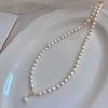 Collana Clavicola Elegante Francese Retrò da Donna con Perle e Perline di Miglio