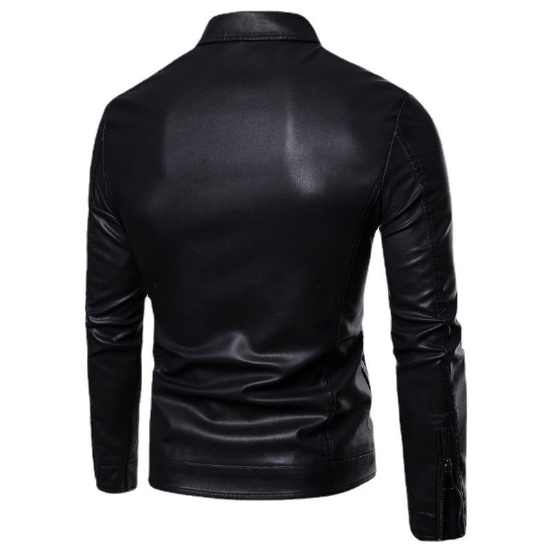 Men's Leather Jacket Men's Autumn and Winter Motorcycle Casual Jacket Men's Clothing