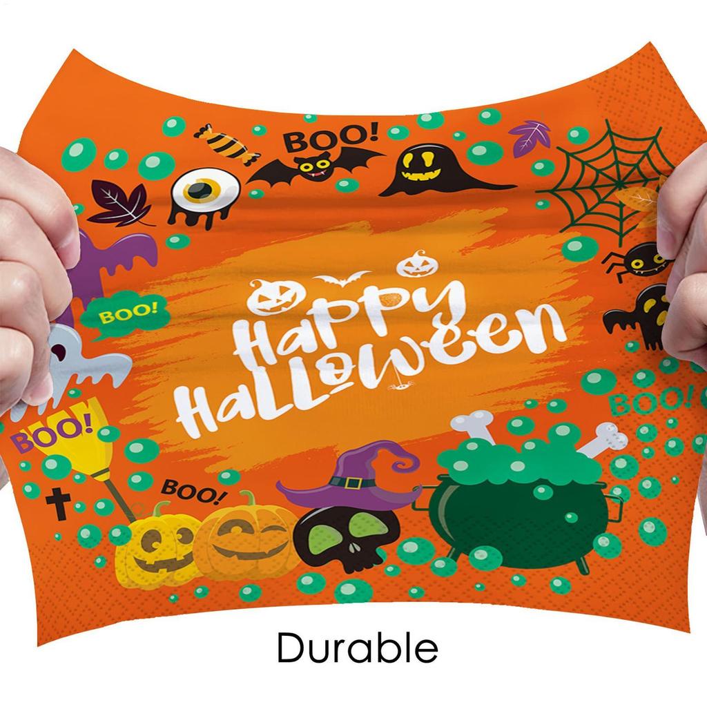 20pcs/pack Funny Paper Napkins Halloween Series Party Dining Table Napkins Paper Safe Free Soft Mouth Wiping Tissue