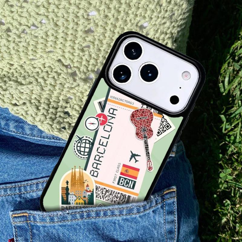 BOARDING PASS Phone Case Cover for IPhone 11 12 13 14 15 16e 17 Pro Max Coque for IPhone 17 Air