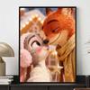 Disney Diamond Painting 5D Judy  Nick Winter Kiss Cartoon Movie Cross Stitch Embroidery Handmade Gift Home Decor