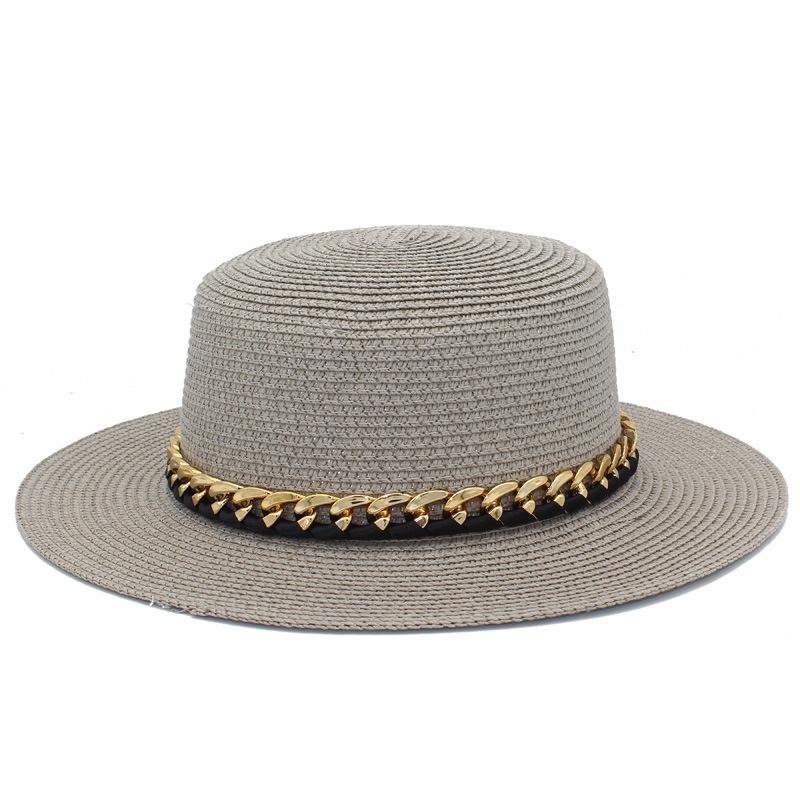 New French summer sun hat women's Panama straw hat fashion outdoor beach hat versatile breathable top hat
