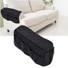 Couch Remote Holder Pocket Design Dustproof Waterproof Reasonable Layout Sofa Armrest OrganizersBlack