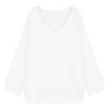 Imitation Mink Hair White Off-the-shoulder Long-sleeved Sweater Women's Soft Waxy Knitted Medium Long Lazy Loose Women