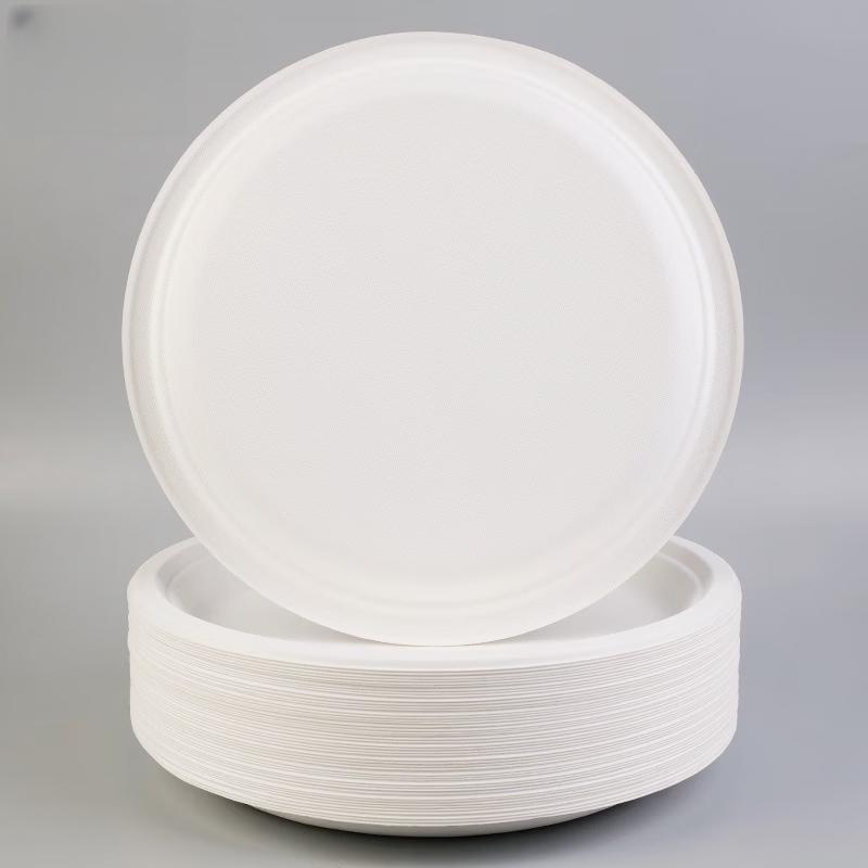 Disposable White Round Paper Plates