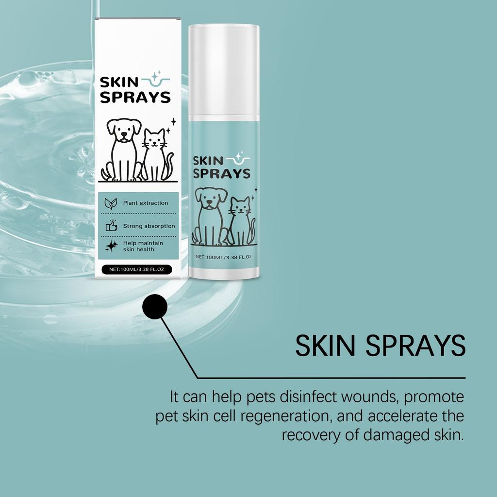 Pet Skin Soothing Spray Relieves Skin Redness And Swelling, Soothing And Restorative Care And  Spray 100ml