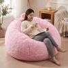 Runde flauschige Plüsch-Faulsofa-Abdeckung Weiche Sitzsack-Stuhl-Abdeckung Bequeme Spielzeug-Aufbewahrungstasche Für den Heimgebrauch